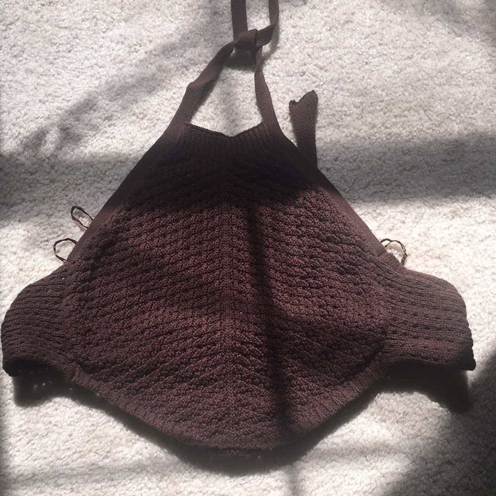 Streetwear Society crochet halter crop top